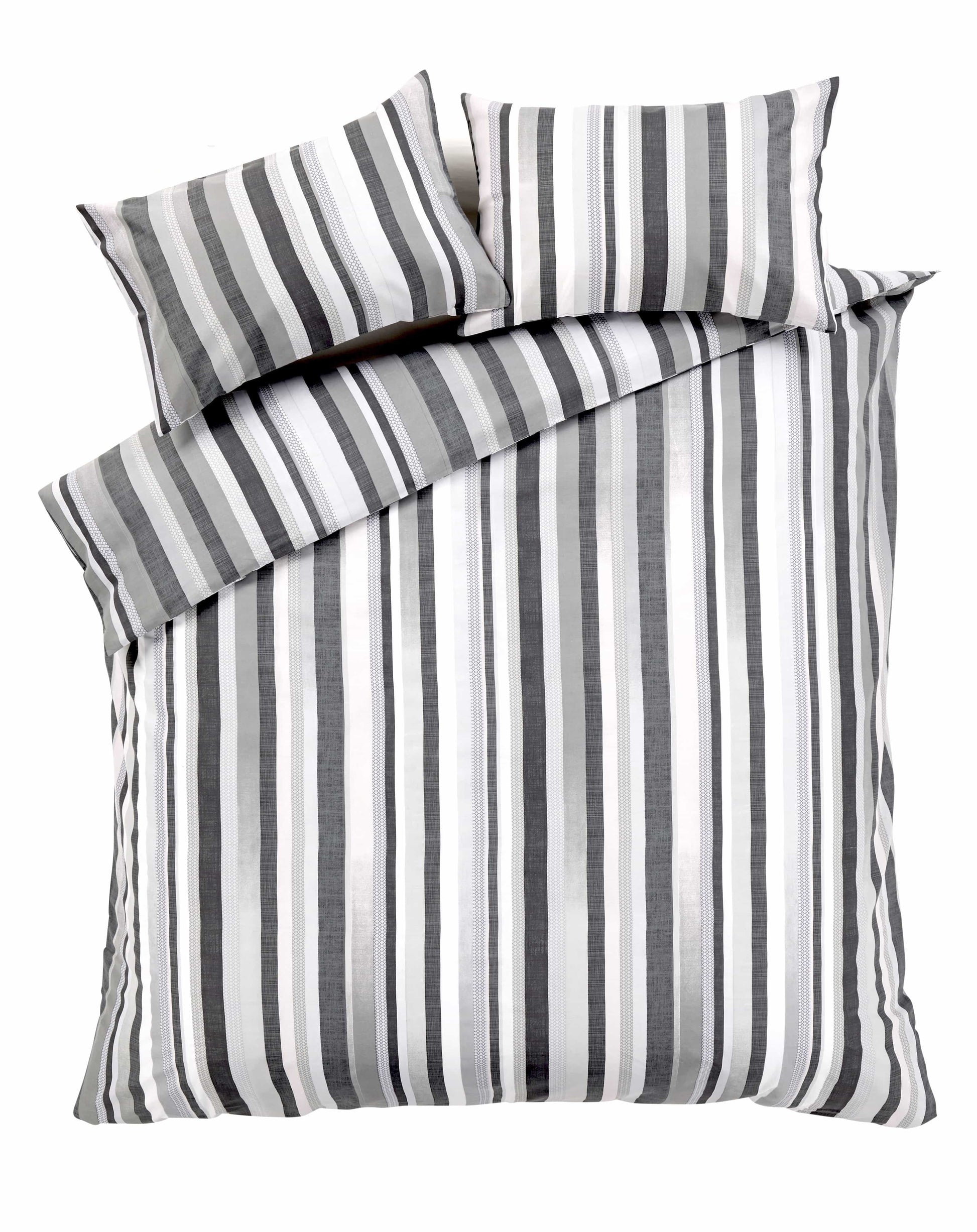 Maine Stripe Luxurious Cotton Rich Duvet Set with Elegant Striped Design in Single Double King Super King Sizes OEKO-TEX Certified by OLIVIA ROCCO Duvet Cover