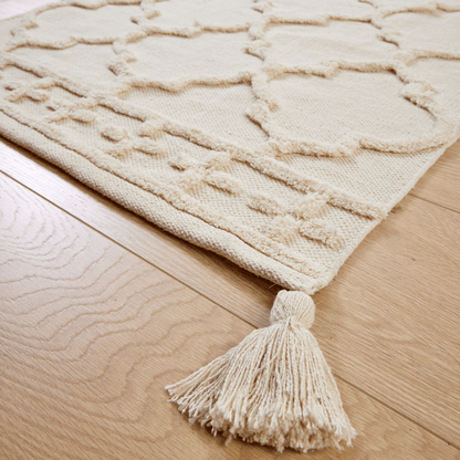 Marrakesh Hand Woven Cotton Rug Eco-Friendly Durable Carpet for Living Room Bedroom Kitchen and Entryway Luxury Tufted Home Decor in Multiple Sizes by OLIVIA ROCCO Rugs