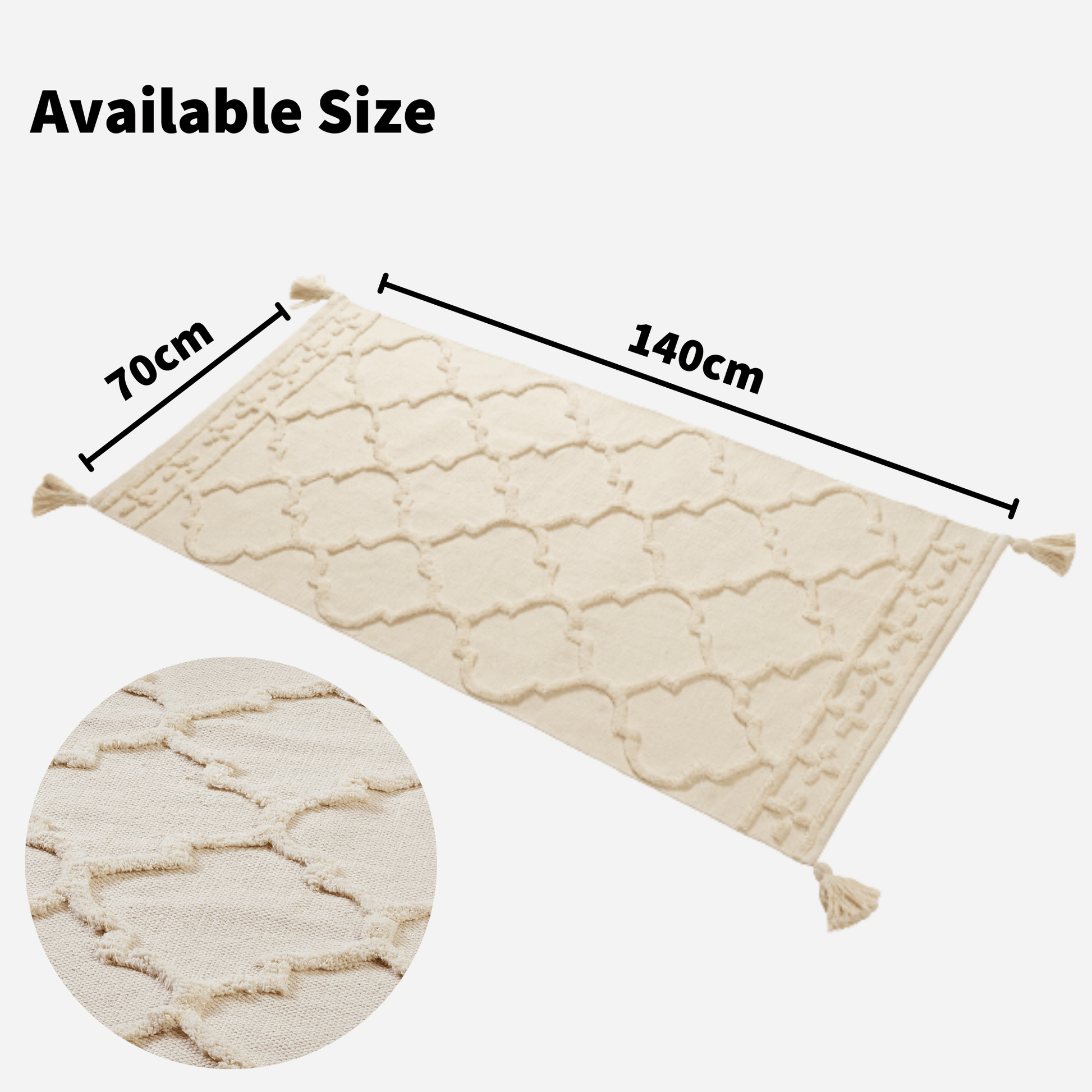 Marrakesh Hand Woven Cotton Rug Eco-Friendly Durable Carpet for Living Room Bedroom Kitchen and Entryway Luxury Tufted Home Decor in Multiple Sizes by OLIVIA ROCCO Rugs