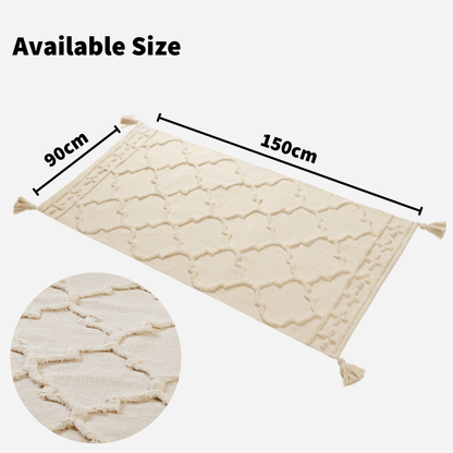 Marrakesh Hand Woven Cotton Rug Eco-Friendly Durable Carpet for Living Room Bedroom Kitchen and Entryway Luxury Tufted Home Decor in Multiple Sizes by OLIVIA ROCCO Rugs