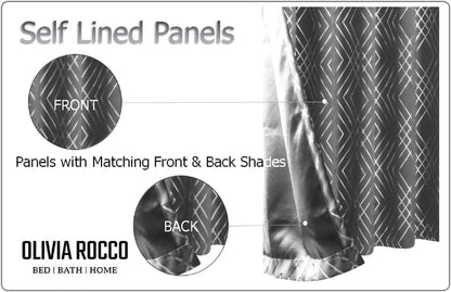 Metallic Printed Blackout Curtains OLIVIA ROCCO Curtain