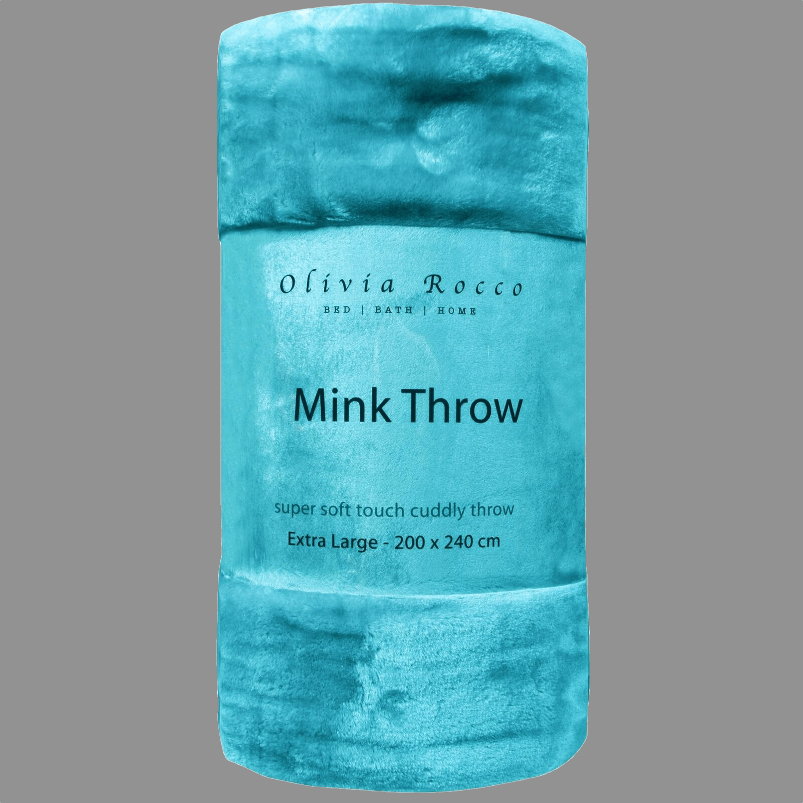 Mink Faux Fur Throw 150 x 200 cm / TEAL OLIVIA ROCCO Throw