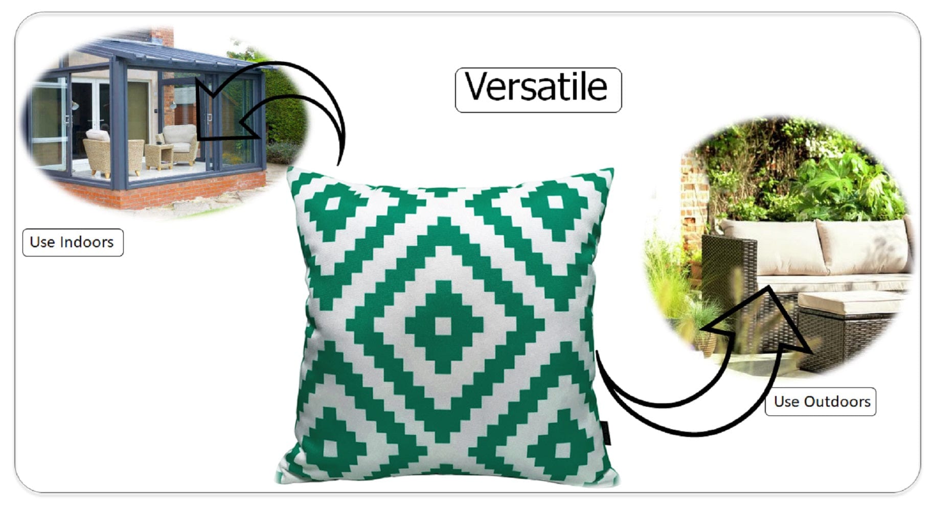 Printed Waterproof Cushions NAIROBI LIME GREEN / 43 x 43 Cm OLIVIA ROCCO Cushions