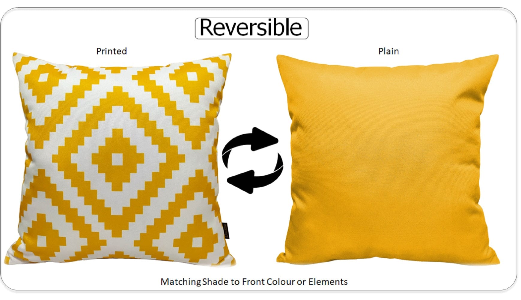 Nairobi Ochre Waterproof Outdoor Cushions Breathable Hollowfibre Filled Weather Resistant Decorative Patio Garden Cushions for Indoor and Outdoor Use by OLIVIA ROCCO NAIROBI OCHRE / 43 x 43 cm Cushions