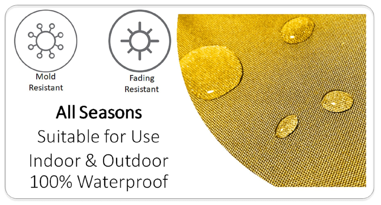 Nairobi Ochre Waterproof Outdoor Cushions Breathable Hollowfibre Filled Weather Resistant Decorative Patio Garden Cushions for Indoor and Outdoor Use by OLIVIA ROCCO NAIROBI OCHRE / 43 x 43 cm Cushions