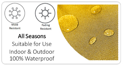 Nairobi Ochre Waterproof Outdoor Cushions Breathable Hollowfibre Filled Weather Resistant Decorative Patio Garden Cushions for Indoor and Outdoor Use by OLIVIA ROCCO NAIROBI OCHRE / 43 x 43 cm Cushions