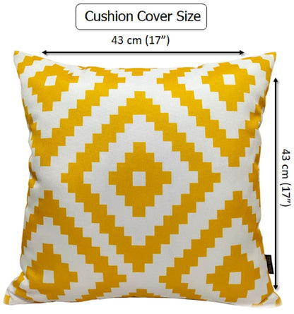 Nairobi Ochre Waterproof Outdoor Cushions Breathable Hollowfibre Filled Weather Resistant Decorative Patio Garden Cushions for Indoor and Outdoor Use by OLIVIA ROCCO NAIROBI OCHRE / 43 x 43 cm Cushions
