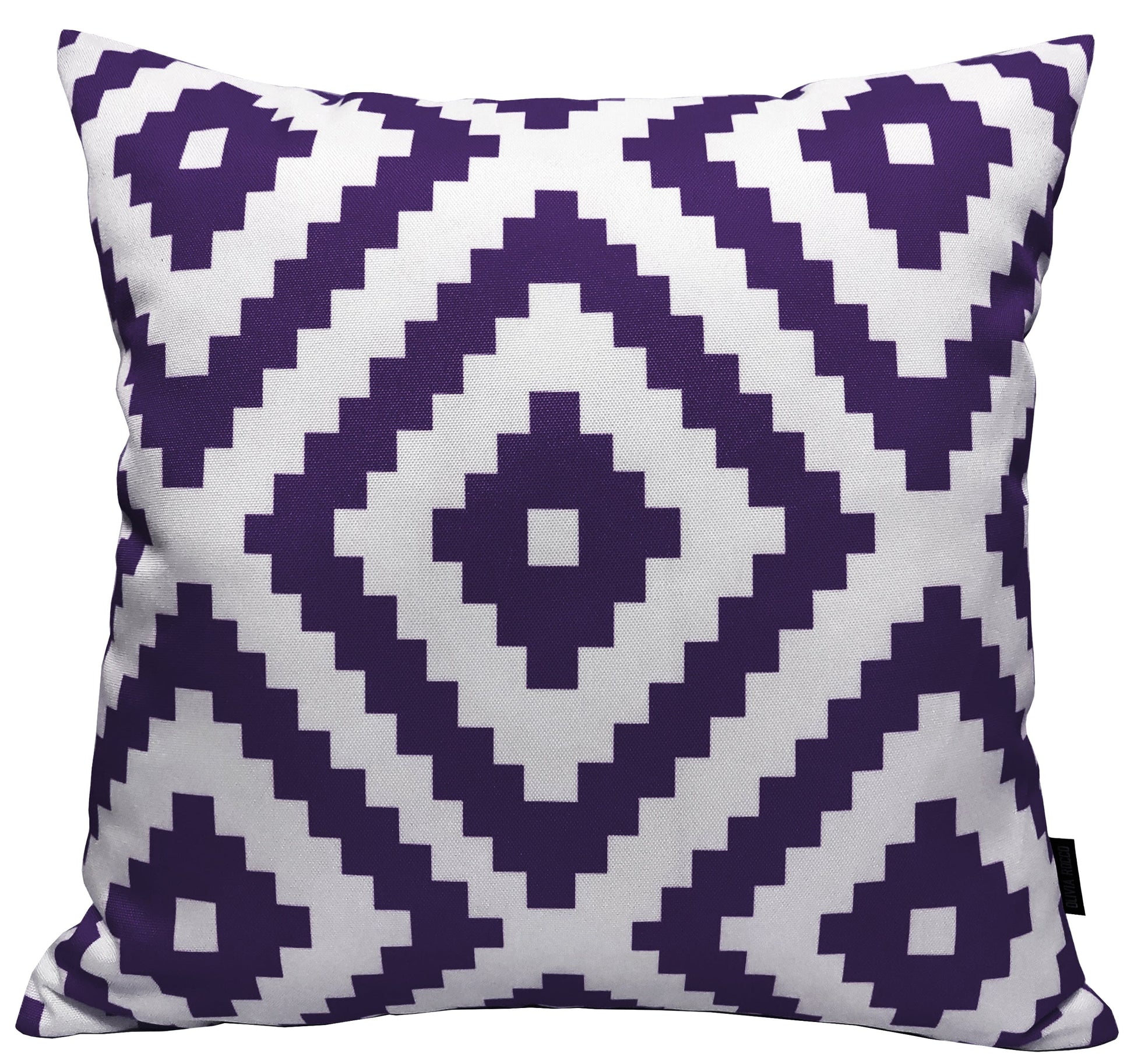 Nairobi Purple Outdoor Scatter Cushions Waterproof Weather Resistant Decorative Pillows for Garden Patio Beach Indoor 43 x 43 cm by OLIVIA ROCCO NAIROBI PURPLE / 43 x 43 cm Cushions