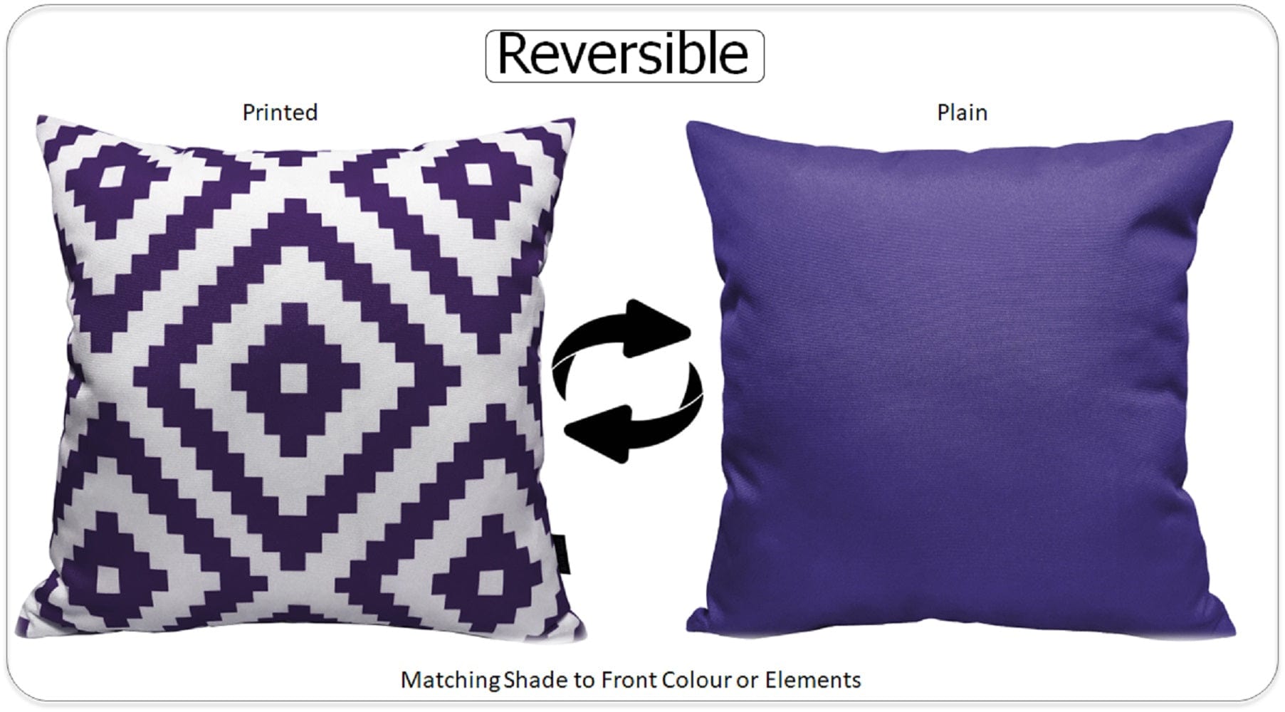Nairobi Purple Outdoor Scatter Cushions Waterproof Weather Resistant Decorative Pillows for Garden Patio Beach Indoor 43 x 43 cm by OLIVIA ROCCO NAIROBI PURPLE / 43 x 43 cm Cushions