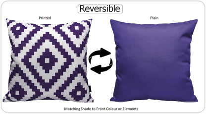 Nairobi Purple Outdoor Scatter Cushions Waterproof Weather Resistant Decorative Pillows for Garden Patio Beach Indoor 43 x 43 cm by OLIVIA ROCCO NAIROBI PURPLE / 43 x 43 cm Cushions