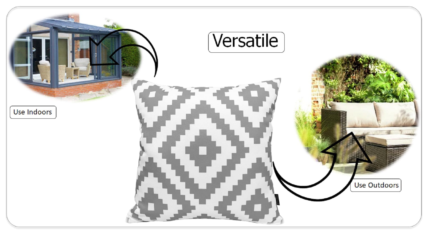Nairobi Silver Waterproof Outdoor Cushions 17x17 Inches Weather Resistant Durable Polyester Garden Patio by OLIVIA ROCCO NAIROBI SILVER / 43 x 43 cm Cushions