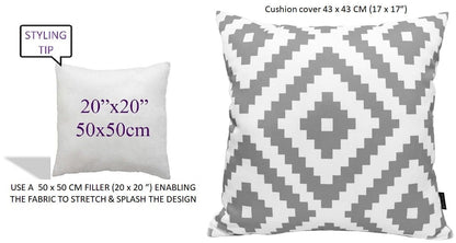 Nairobi Silver Waterproof Outdoor Cushions 17x17 Inches Weather Resistant Durable Polyester Garden Patio by OLIVIA ROCCO NAIROBI SILVER / 43 x 43 cm Cushions