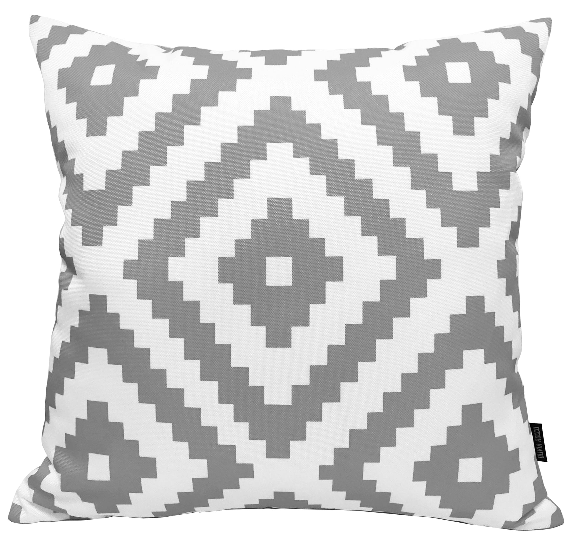Nairobi Silver Waterproof Outdoor Cushions 17x17 Inches Weather Resistant Durable Polyester Garden Patio by OLIVIA ROCCO NAIROBI SILVER / 43 x 43 cm Cushions