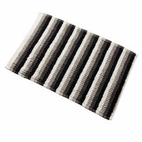 Padstow Super Soft Absorbent Stripe Bathmat 50 x 80 cm Quick-Drying Anti-Slip Durable Bathroom Accessory by OLIVIA ROCCO GREY Bath Mat