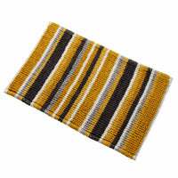 Padstow Super Soft Absorbent Stripe Bathmat 50 x 80 cm Quick-Drying Anti-Slip Durable Bathroom Accessory by OLIVIA ROCCO OCHRE Bath Mat