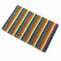 Padstow Super Soft Absorbent Stripe Bathmat 50 x 80 cm Quick-Drying Anti-Slip Durable Bathroom Accessory by OLIVIA ROCCO MULTI STRIPE Bath Mat