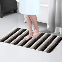 Padstow Super Soft Absorbent Stripe Bathmat 50 x 80 cm Quick-Drying Anti-Slip Durable Bathroom Accessory by OLIVIA ROCCO Bath Mat