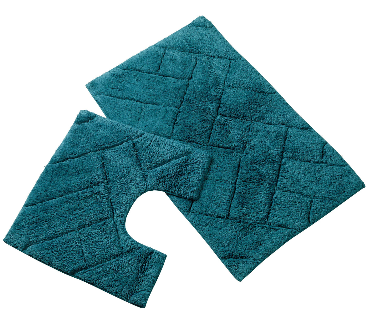 Bali Bath Mat & Pedestal Set Luxurious Super Absorbent Extra-Soft Cotton Mats for Bathroom Comfort and Style in Multiple Colours by OLIVIA ROCCO Bath Mat