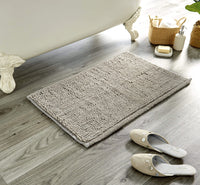 Pebbles Micro Bobble Eco-Friendly Pure Indian Cotton Hand-Woven Bath Mat with Knitted Design for Comfort and Durability by OLIVIA ROCCO SILVER Bath Mat