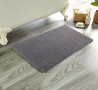 Luxe Ultra-Soft Deep Cotton Pile Bathmats Handcrafted Eco-Friendly Absorbent Quick-Drying Premium Cotton Rug for Bathroom Decor by OLIVIA ROCCO CHARCOAL / 50 x 80 cm Bath Mat