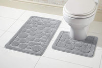 Cali Bath Mat Set Luxury Super Soft Non-Slip Ultra Absorbent Bathroom Mats in Multiple Colours and Sizes for Comfort and Safety by OLIVIA ROCCO SILVER Bath Mat