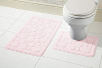 Cali Bath Mat Set Luxury Super Soft Non-Slip Ultra Absorbent Bathroom Mats in Multiple Colours and Sizes for Comfort and Safety by OLIVIA ROCCO BLUSH PINK Bath Mat