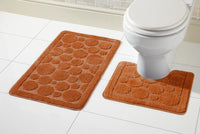 Cali Bath Mat Set Luxury Super Soft Non-Slip Ultra Absorbent Bathroom Mats in Multiple Colours and Sizes for Comfort and Safety by OLIVIA ROCCO TERRACOTTA Bath Mat