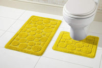 Cali Bath Mat Set Luxury Super Soft Non-Slip Ultra Absorbent Bathroom Mats in Multiple Colours and Sizes for Comfort and Safety by OLIVIA ROCCO OCHRE Bath Mat