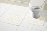 Cali Bath Mat Set Luxury Super Soft Non-Slip Ultra Absorbent Bathroom Mats in Multiple Colours and Sizes for Comfort and Safety by OLIVIA ROCCO CREAM Bath Mat