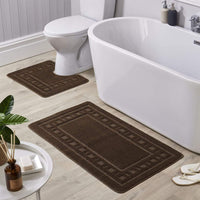 Jumbo Ultra Soft Non-Slip Bath Mat Set with Ultra Absorbent Material for Stylish Bathroom in Multiple Colours by OLIVIA ROCCO CHOCOLATE Bath Mat