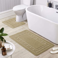 Jumbo Ultra Soft Non-Slip Bath Mat Set with Ultra Absorbent Material for Stylish Bathroom in Multiple Colours by OLIVIA ROCCO BISCUIT Bath Mat