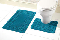 Miami Bath Mat Set Luxurious Ultra-Absorbent Non-Slip Bathroom Rugs with Multiple Color Options Perfect for Home Hotel or Guesthouse by OLIVIA ROCCO TEAL Bath Mat