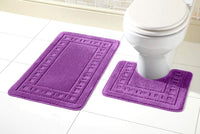 Miami Bath Mat Set Luxurious Ultra-Absorbent Non-Slip Bathroom Rugs with Multiple Color Options Perfect for Home Hotel or Guesthouse by OLIVIA ROCCO PURPLE Bath Mat