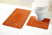 Miami Bath Mat Set Luxurious Ultra-Absorbent Non-Slip Bathroom Rugs with Multiple Color Options Perfect for Home Hotel or Guesthouse by OLIVIA ROCCO TERRACOTTA Bath Mat