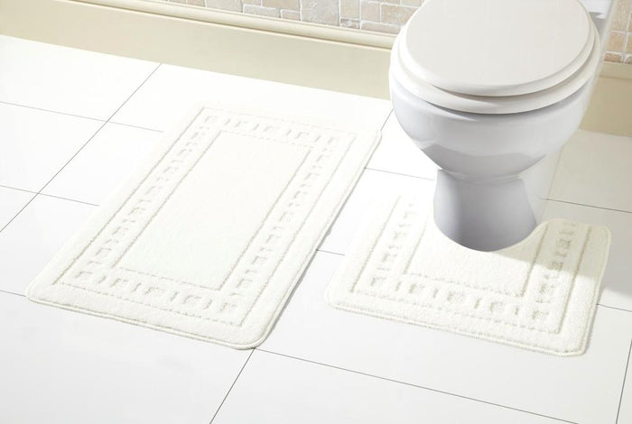 Miami Bath Mat Set Luxurious Ultra-Absorbent Non-Slip Bathroom Rugs with Multiple Color Options Perfect for Home Hotel or Guesthouse by OLIVIA ROCCO CREAM Bath Mat