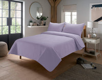 Capri Embossed Luxury Bedspread Set with Quilted Throw & Duvet Elegant Premium Bedding with Matching Pillow Shams Multiple Colours for Home Decor & Gifts by OLIVIA ROCCO LILAC Bedspread
