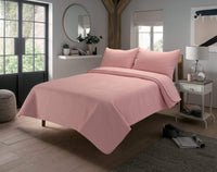 Capri Embossed Luxury Bedspread Set with Quilted Throw & Duvet Elegant Premium Bedding with Matching Pillow Shams Multiple Colours for Home Decor & Gifts by OLIVIA ROCCO BLUSH PINK Bedspread