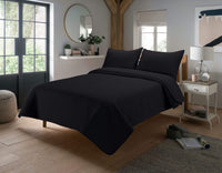 Capri Embossed Luxury Bedspread Set with Quilted Throw & Duvet Elegant Premium Bedding with Matching Pillow Shams Multiple Colours for Home Decor & Gifts by OLIVIA ROCCO BLACK Bedspread