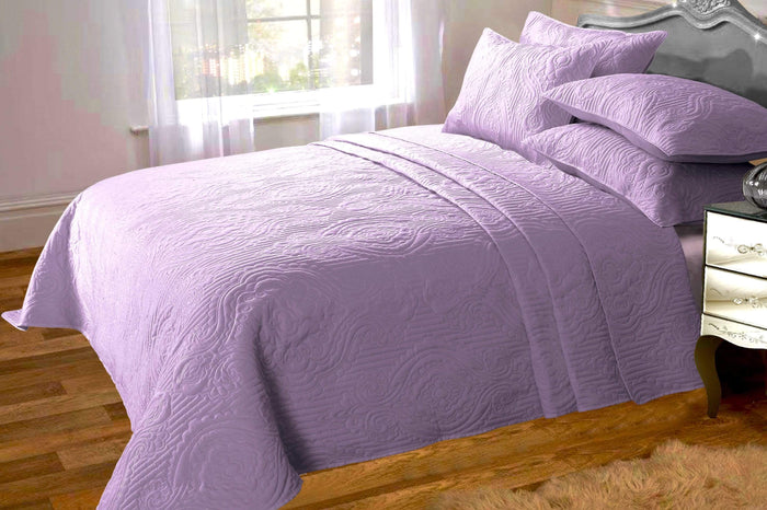 Sorrento Luxurious Embossed Quilted Bedspread Set with Versatile Comfort Ideal for Sofa or Bedding Available in Multiple Colours and Sizes by OLIVIA ROCCO HEATHER Bedspread