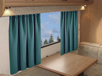 Blackout Thermal Curtains for Caravans and Campervans 100% Light Blocking 11 Colour Options Energy Efficient Pencil Pleat Panels by OLIVIA ROCCO 45” x 38” / TEAL Curtain