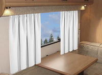 Blackout Thermal Curtains for Caravans and Campervans 100% Light Blocking 11 Colour Options Energy Efficient Pencil Pleat Panels by OLIVIA ROCCO 45” x 38” / WHITE Curtain