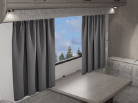 Blackout Thermal Curtains for Caravans and Campervans 100% Light Blocking 11 Colour Options Energy Efficient Pencil Pleat Panels by OLIVIA ROCCO 45” x 38” / CHARCOAL Curtain