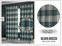 Blackout Thermal Curtains with Check and Marble Design Energy Saving Light Blocking Panels Multiple Sizes and Colours by OLIVIA ROCCO Curtain