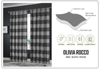 Blackout Thermal Curtains with Check and Marble Design Energy Saving Light Blocking Panels Multiple Sizes and Colours by OLIVIA ROCCO Curtain