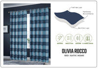 Blackout Thermal Curtains with Check and Marble Design Energy Saving Light Blocking Panels Multiple Sizes and Colours by OLIVIA ROCCO Curtain