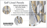 Blackout Thermal Curtains with Check and Marble Design Energy Saving Light Blocking Panels Multiple Sizes and Colours by OLIVIA ROCCO Curtain