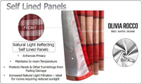Blackout Thermal Curtains with Check and Marble Design Energy Saving Light Blocking Panels Multiple Sizes and Colours by OLIVIA ROCCO Curtain