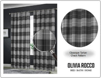 Blackout Thermal Curtains with Check and Marble Design Energy Saving Light Blocking Panels Multiple Sizes and Colours by OLIVIA ROCCO Curtain