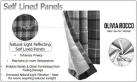 Blackout Thermal Curtains with Check and Marble Design Energy Saving Light Blocking Panels Multiple Sizes and Colours by OLIVIA ROCCO Curtain