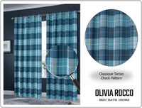 Blackout Thermal Curtains with Check and Marble Design Energy Saving Light Blocking Panels Multiple Sizes and Colours by OLIVIA ROCCO Curtain